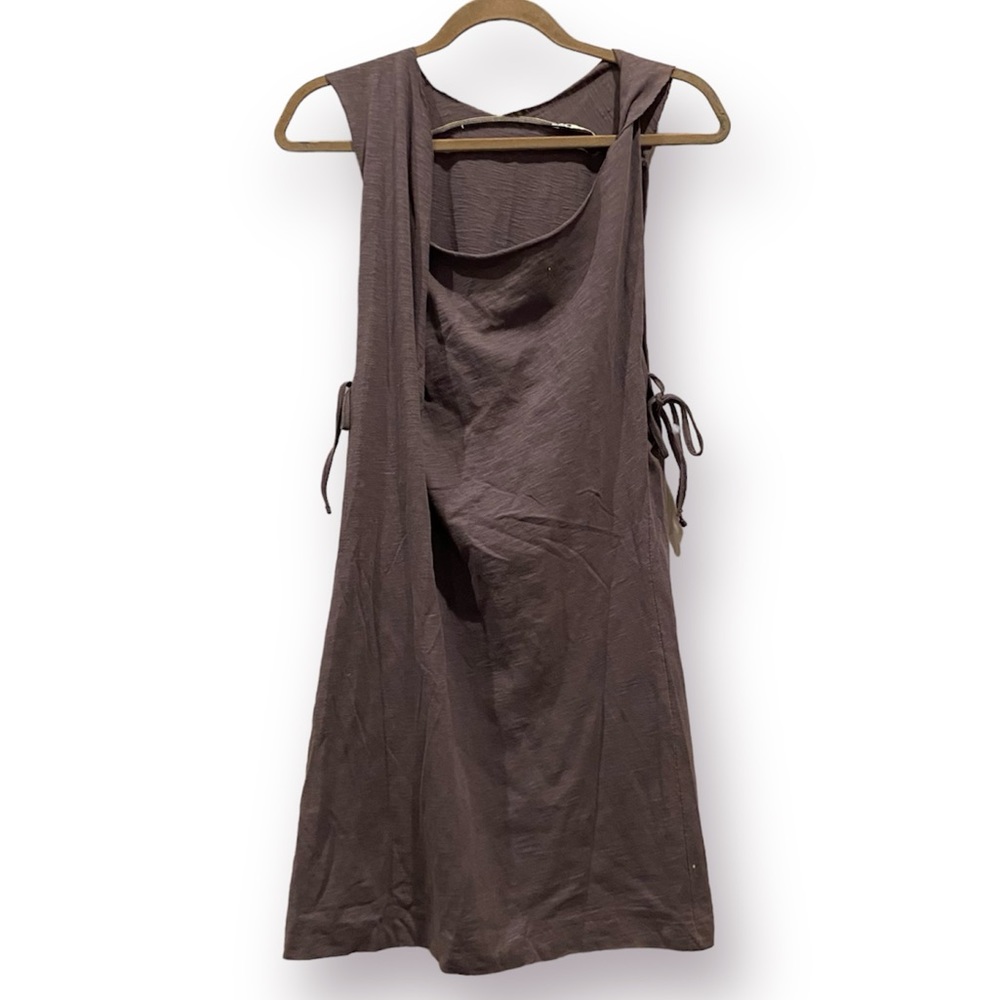 FIN. Cotton Twist Sleeveless Mini Dress Dusty Purple Small